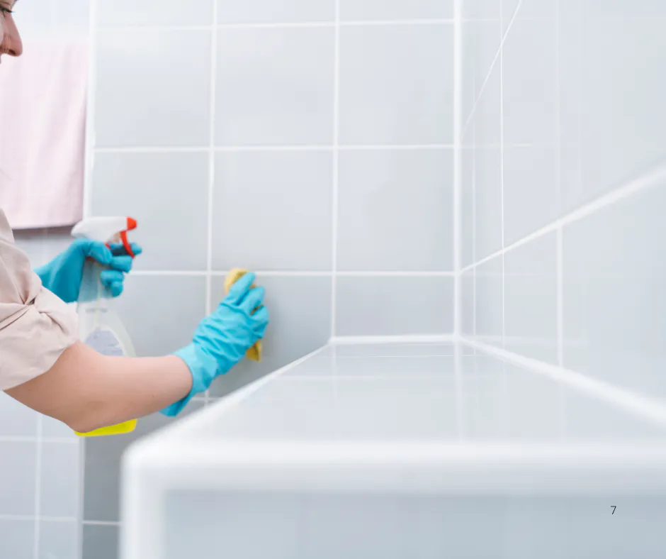 Bathroom tile cleaning